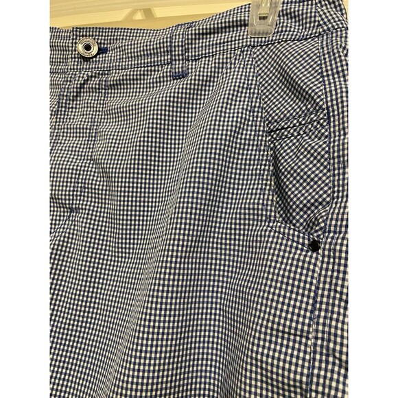 Lululemon Shorts Mens Blue Plaid Gingham Athleisure Resort Golf Preppy  Stretch - Picture 2 of 15